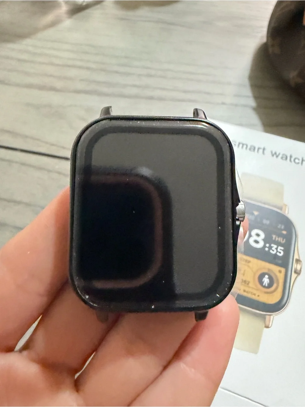 Smart Watch - Beige Strap Fitness Tracker